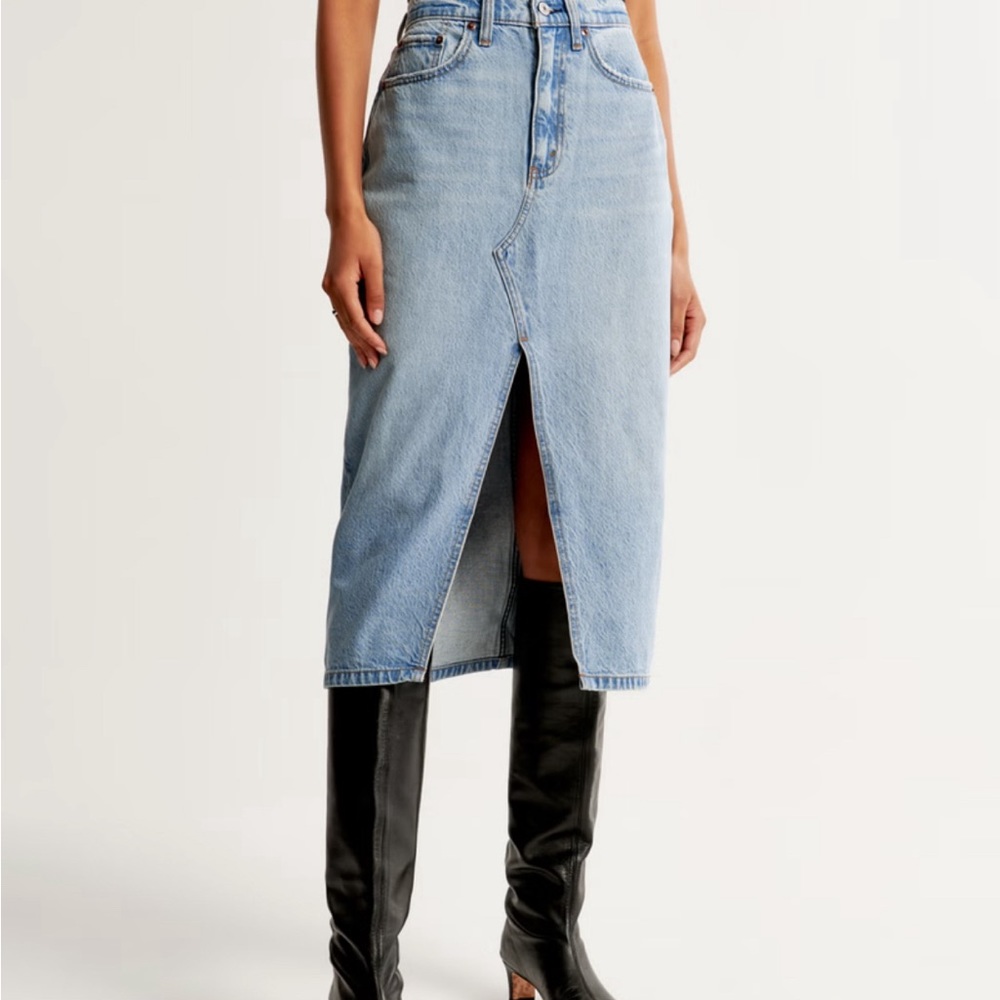 Abercrombie Jean Midi Skirt